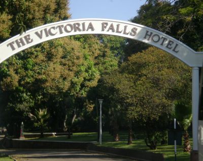 Victoria Falls Hotel entrance