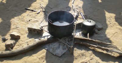 open-air Namibian kitchen
