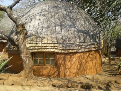 typical fully modern Zulu home, with air conditioning and television