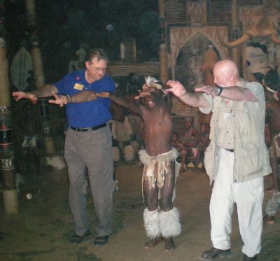 Happy Harry attempts Zulu native dancing
